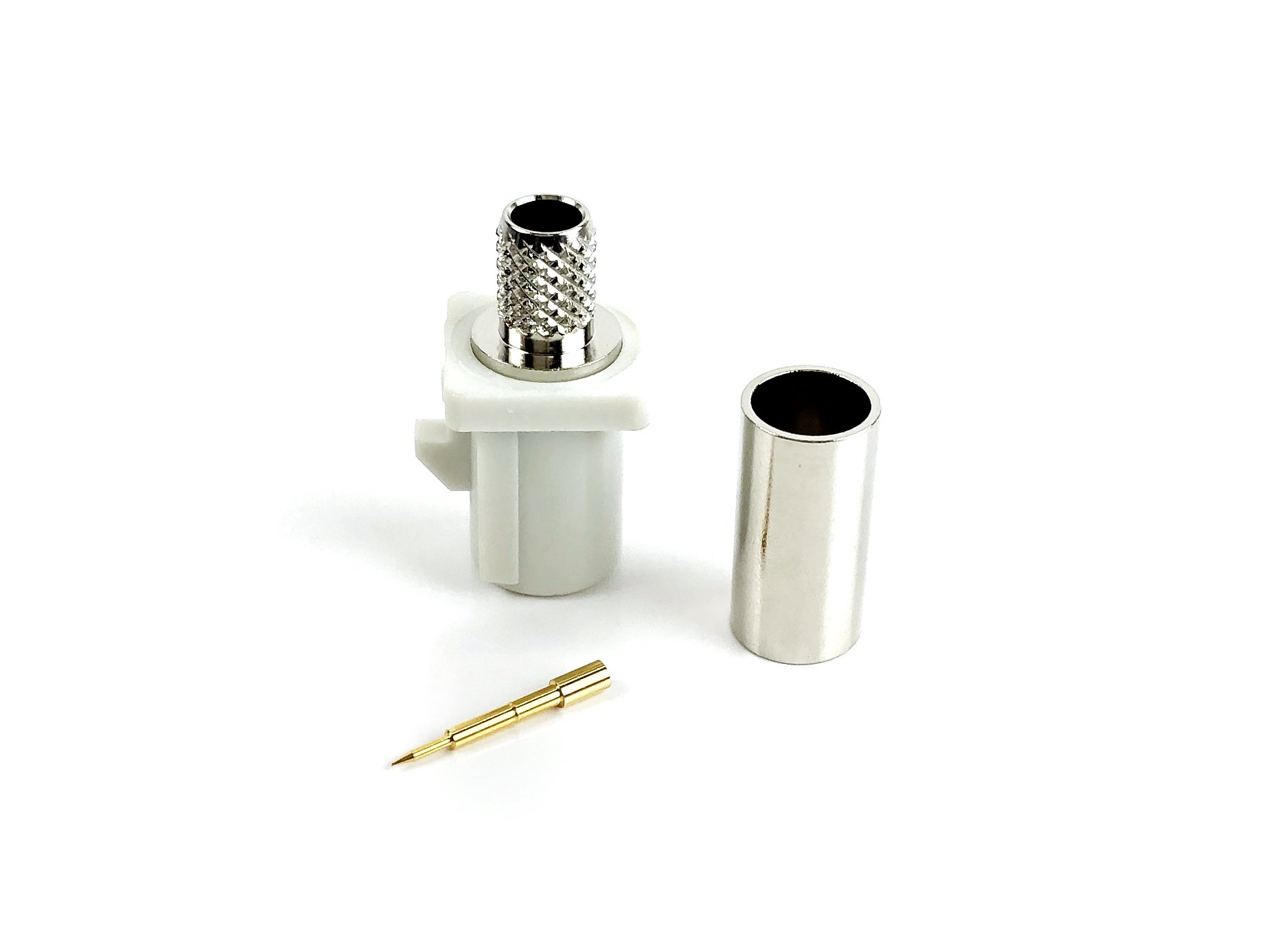 GIZWIZ Automotive FAKRA Straight Plug Crimp RG58 Key Code B White Phantom Radio with Supply 2pcs