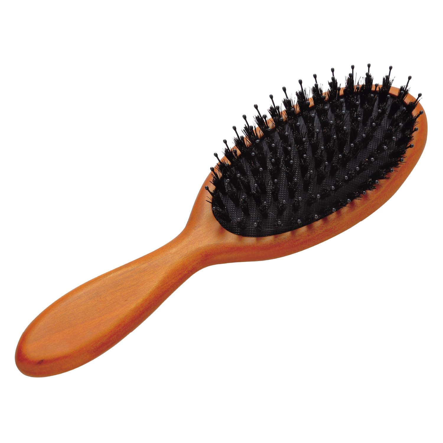 Amazon | 貝印 KAI ヘアブラシ 豚毛 ミックス クッションブラシ 木製 