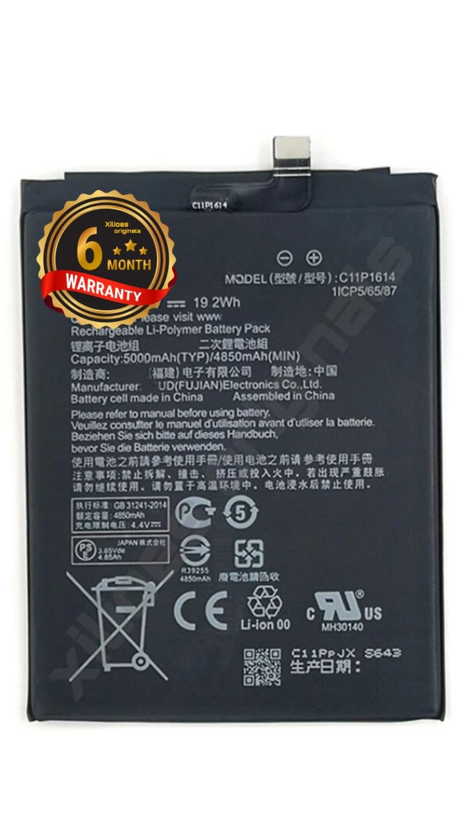 XILIOES ORIGINALS® Original C11P1614 Battery for Asus Zenfone 3s