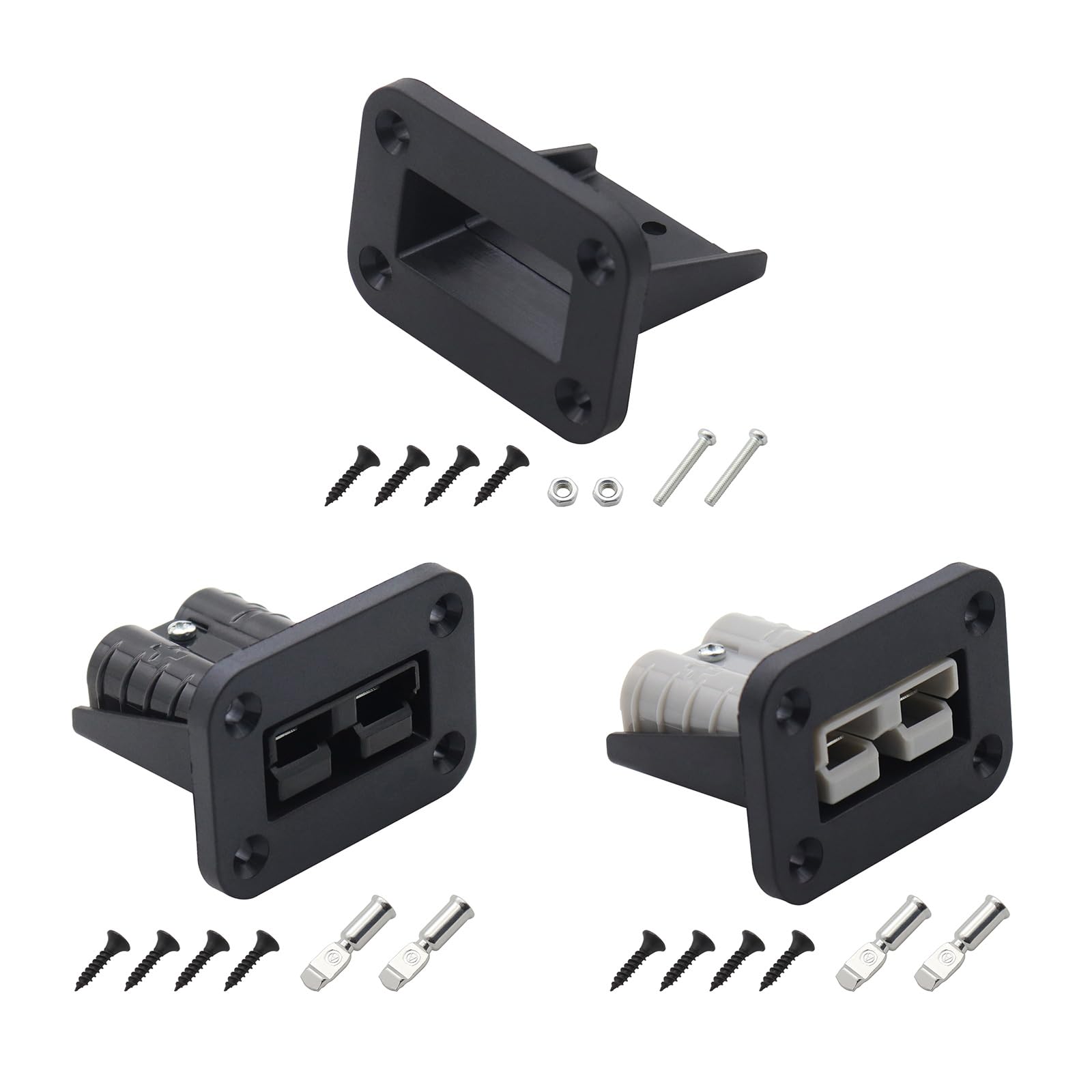 LINLIJIA Flush Mount Recessed Plate for Andersons Plug Mounting Bracket Panel Cover for Caravans Campers 50Amp Connector Plug Kit Automotive Electronics