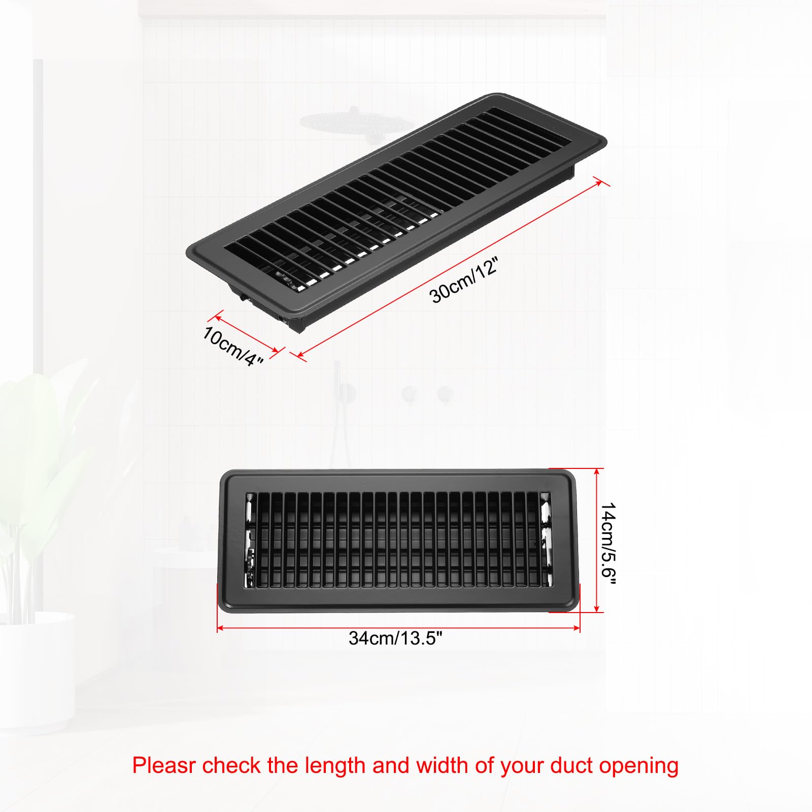 PATIKIL 12 x 4 Inch Floor Register - Image 2