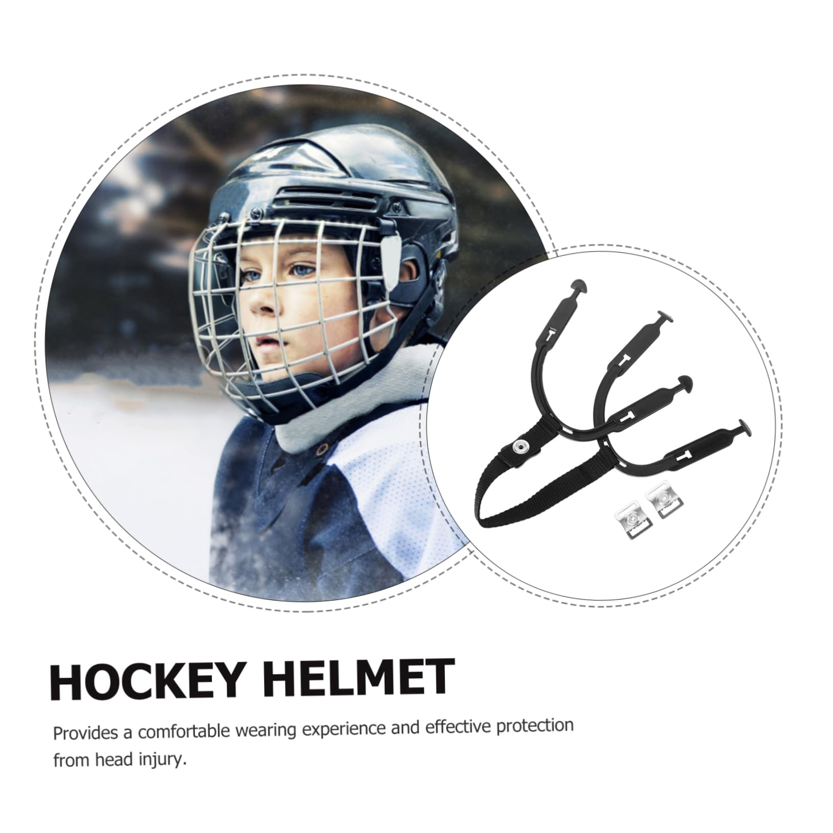 HONMEET Kinnriemen Für Ski- & Hockeyhelme - Atmungsaktiv & Reißfest In Schwarz