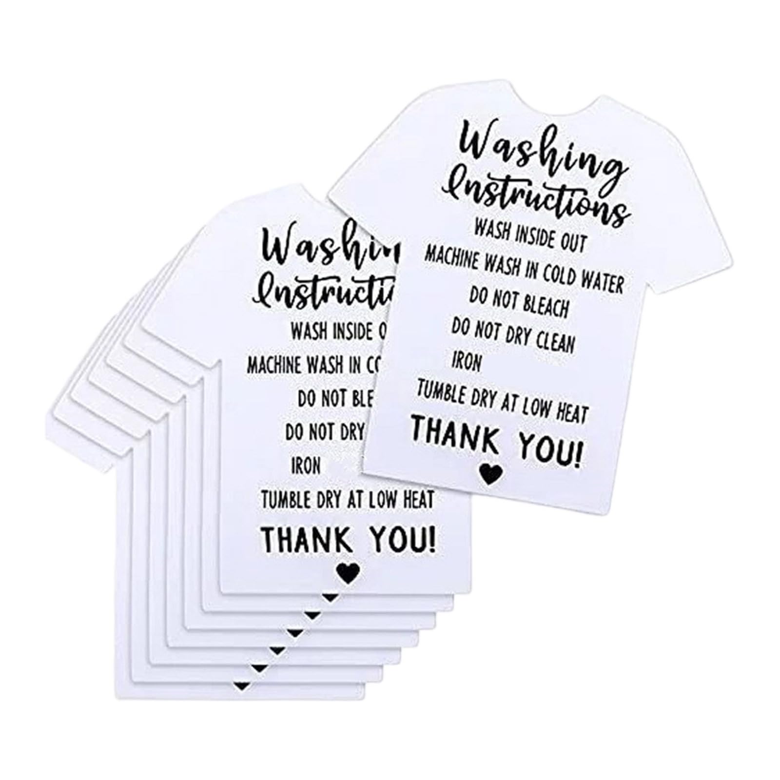 Tsophreniq 200Pcs Laundry Instruction Cards Recyclable Paper Clothing Washing Care Labels 3.5x3.5Inch for Garment Maintenance Washable Clothing Labels