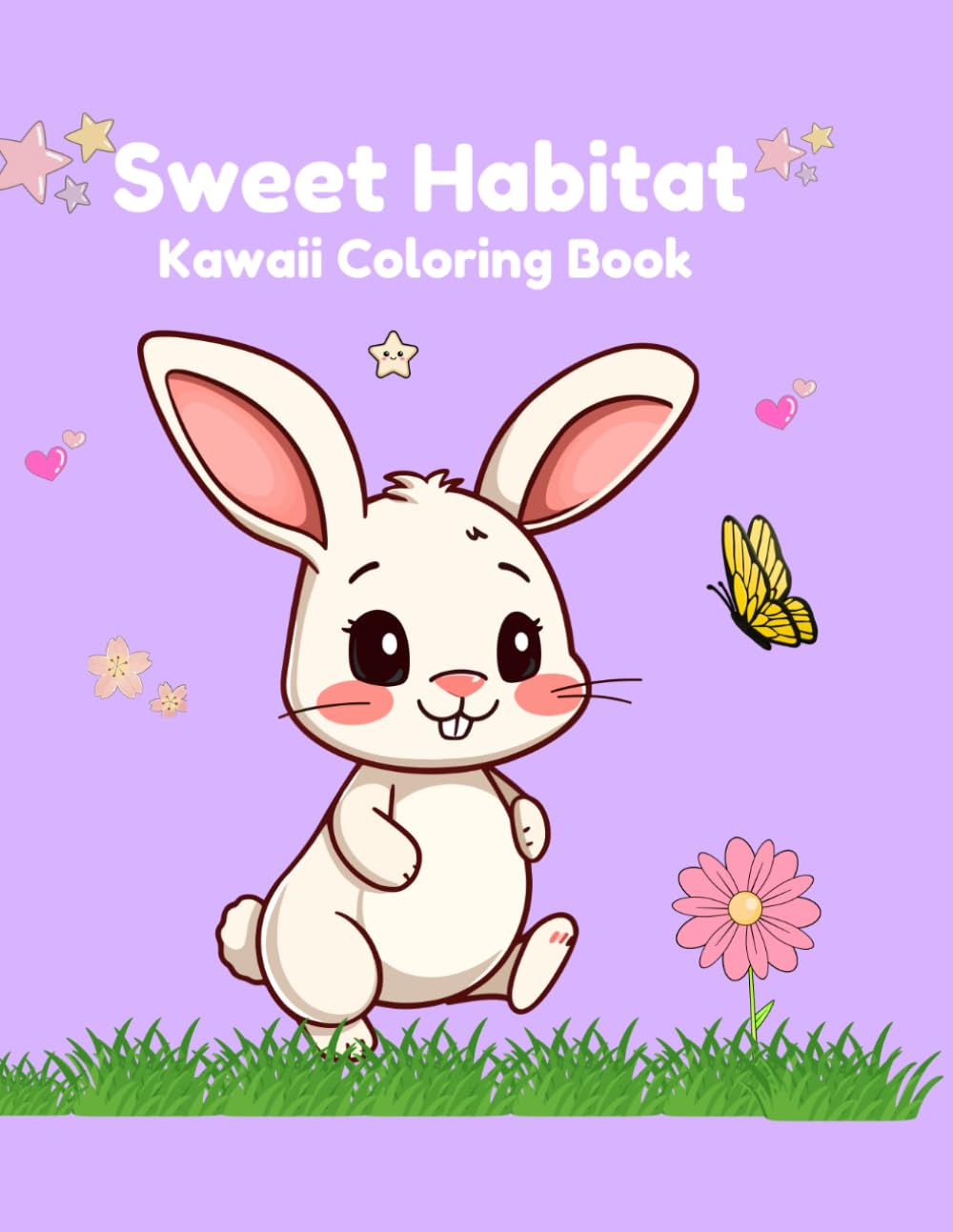 Sweet Hábitat: Kawaii Coloring Book for Kids and Teens Featuring Adorable Animals in Their Cozy Natural Scenes for Relaxation