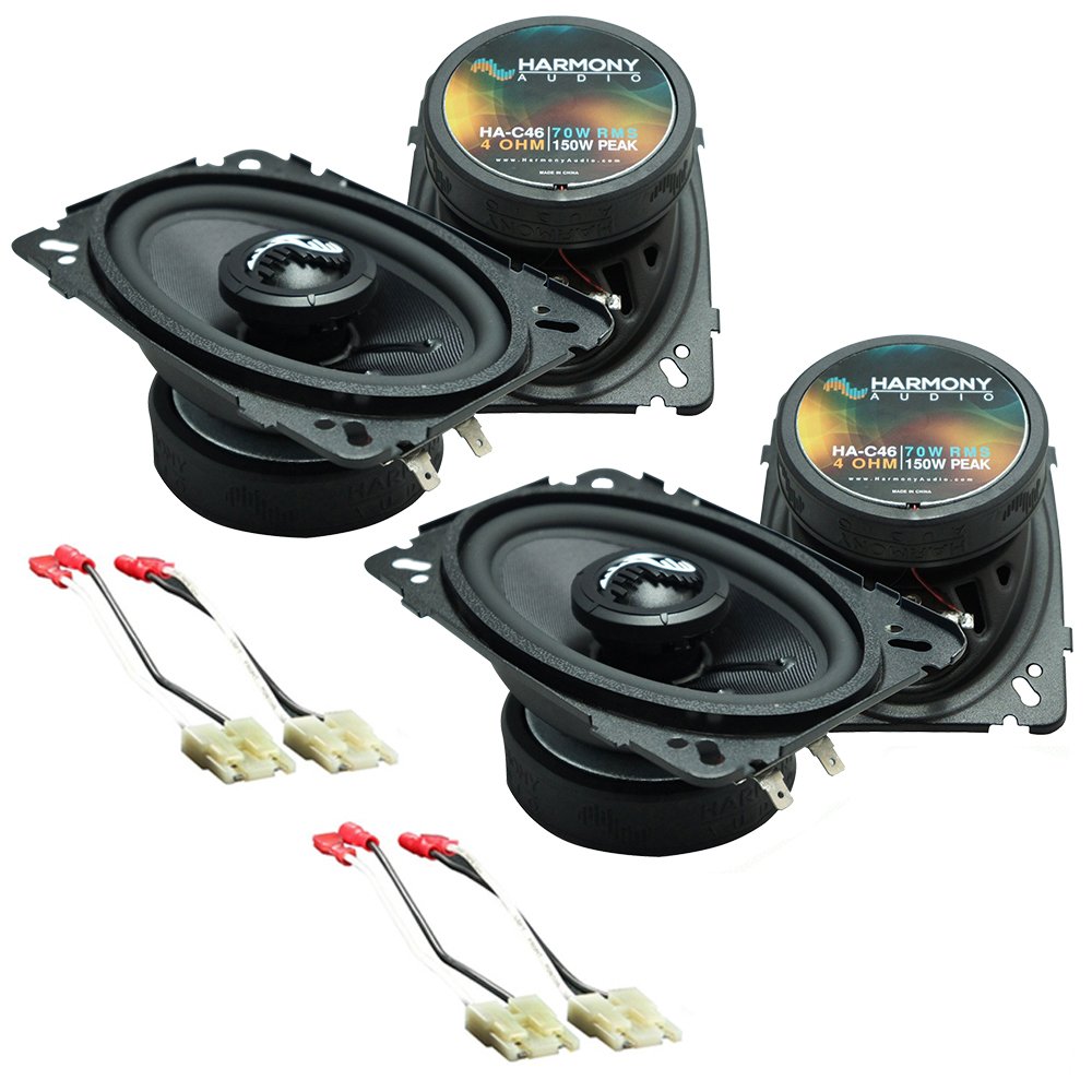 Harmony Audio Bundle Compatible with 1988-1994 Chevy CK Truck (Full Size) (2) HA-C46 New Premium Factory Speaker Replacement Upgrade Package HA-724500