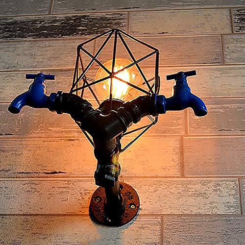 Lámpara de pared industrial retro E27 con tubería de agua decorativa 2