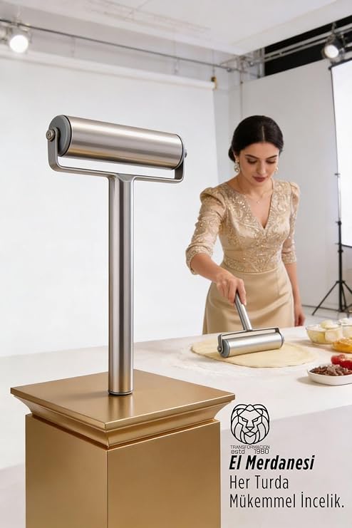 Transformacion Paslanmaz Çelik El Merdanesi: Profesyonel Pizza Mantı Ve Hamur Açma Silindiri 722852