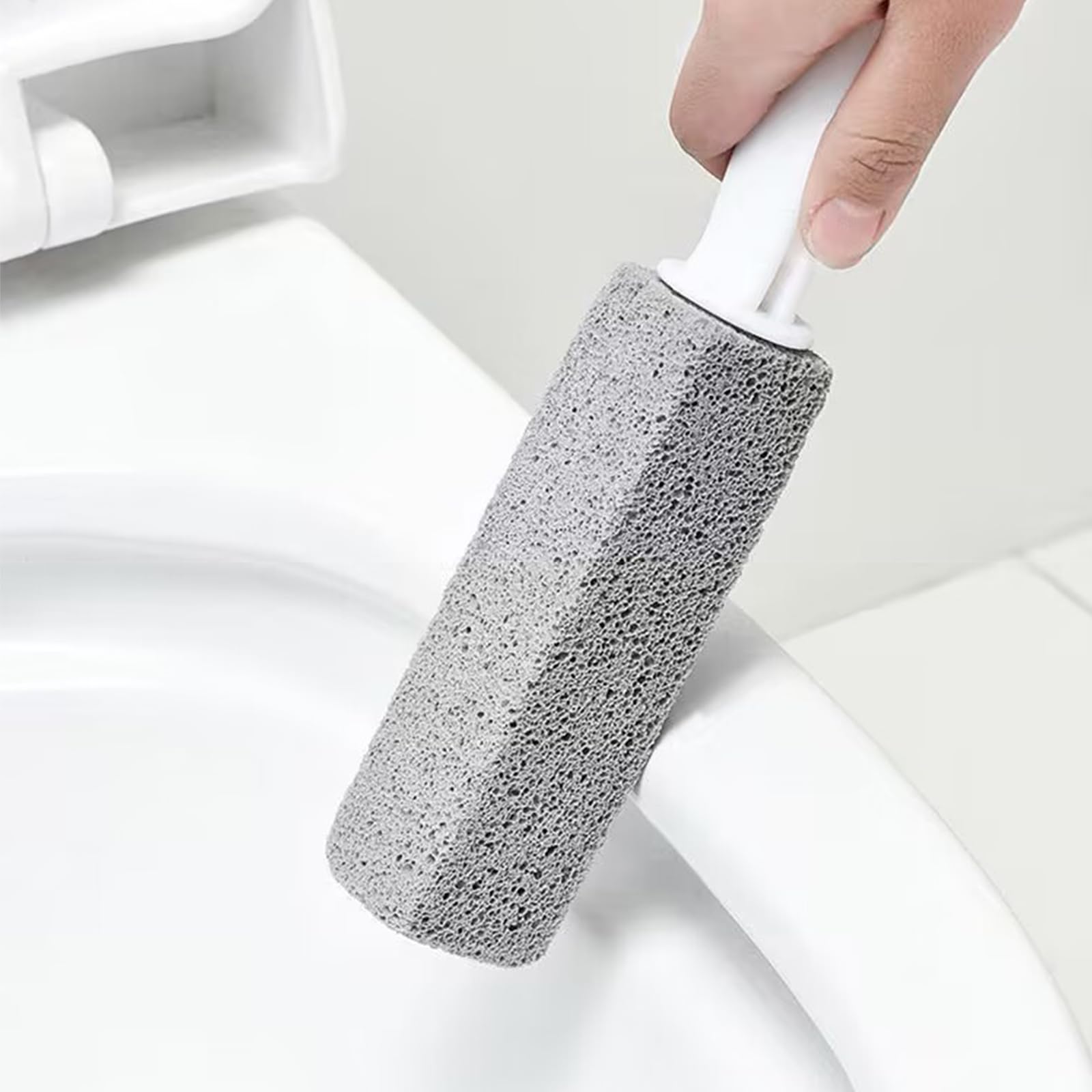 4 Piezas Limpieza Piedra Pomez, Bloque para Limpieza WC Piedra Pómez Limpiadora Cleaning Block WC Limpiador de Inodoros Piedra Pomez para Limpieza Piedras de Limpiezas con Mango para Baño, Aseo