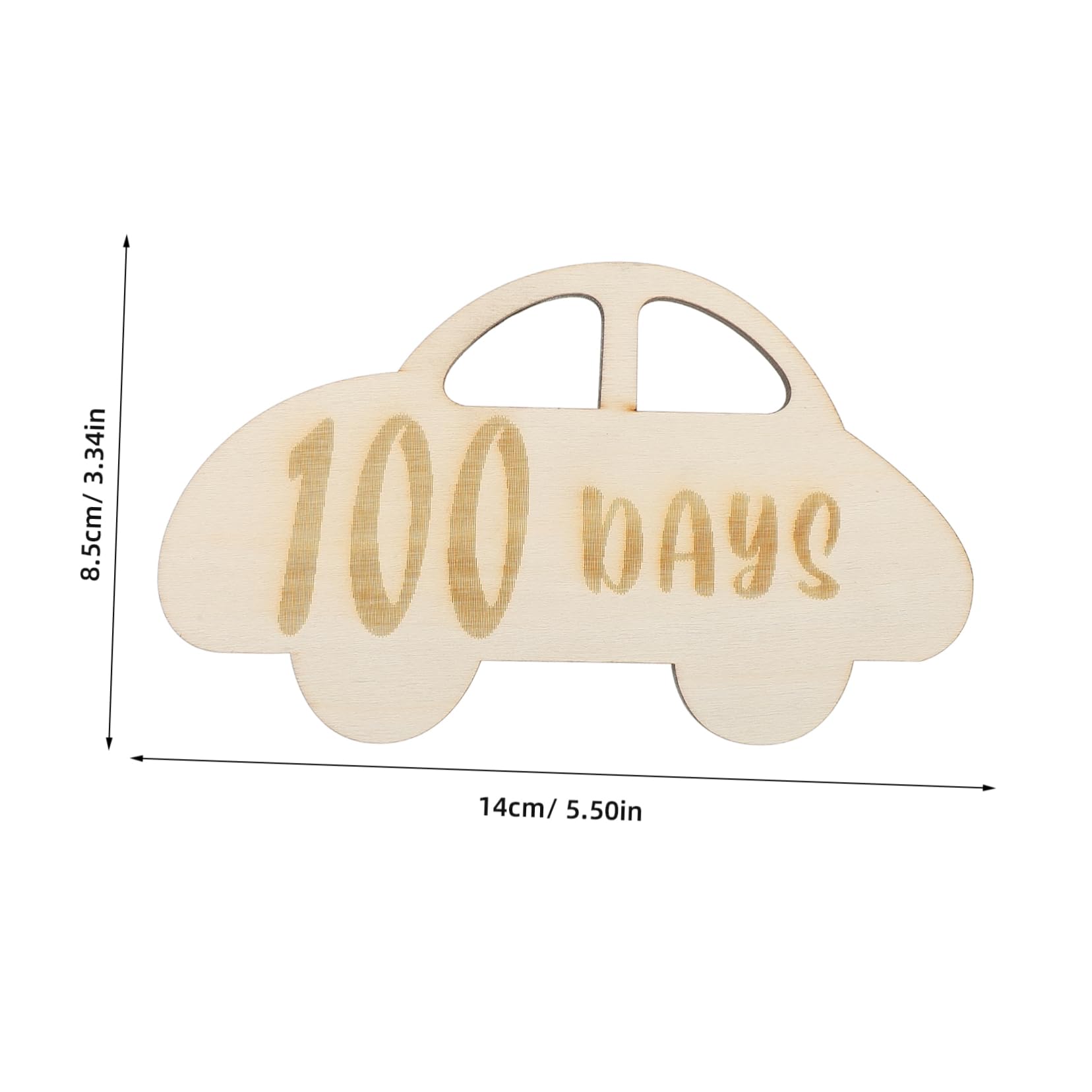 LALAFINA Growth Card Wooden Milestone Marker Decorative Pattern for Baby Photos