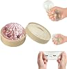 Squishy Glitter Dumpling Toy - 1 PC Bao Bun Squishys with Steamer Box, Squishy Dumpling Toys, Squishys Fidget Toys, Portable Stress Relief Squeezing Toy for Anxiety Stress Relief (Pink)