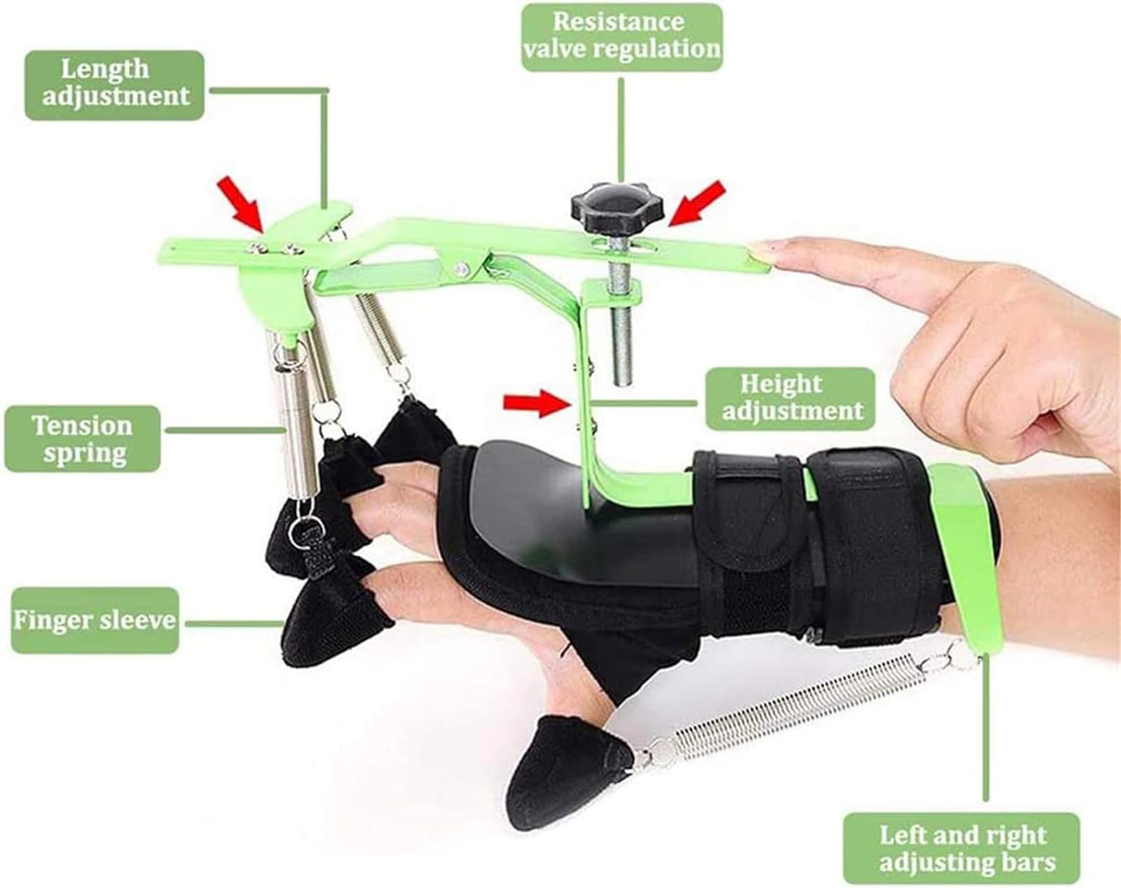 CUSMA Ejercitador Ortopédico para Muñeca Y Dedo, Entrenamiento De Rehabilitación De Mano, Ortopédico para Dedo para Reparación De Ejercicio De Paciente con Hemiplejia por Accidente Cerebrovascular
