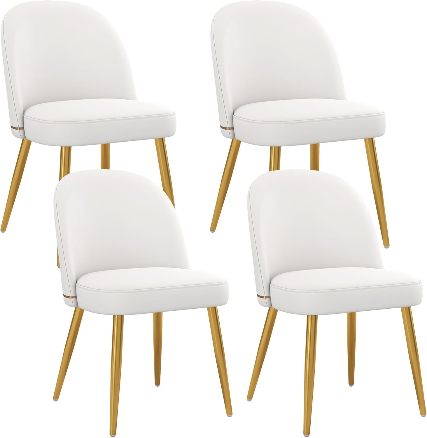KCC Modern PU Leather Dining Chairs Set of 4, Upholstered