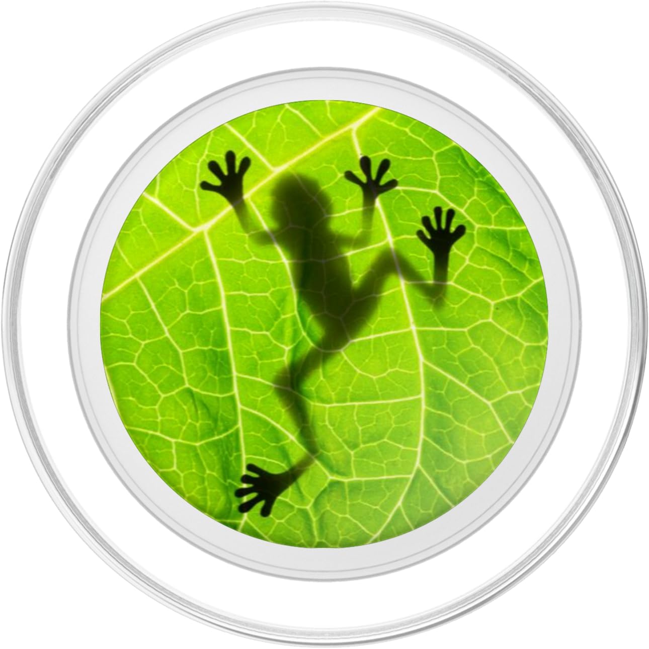 Frog Shadow on Leaf PopSockets PopGrip for MagSafe