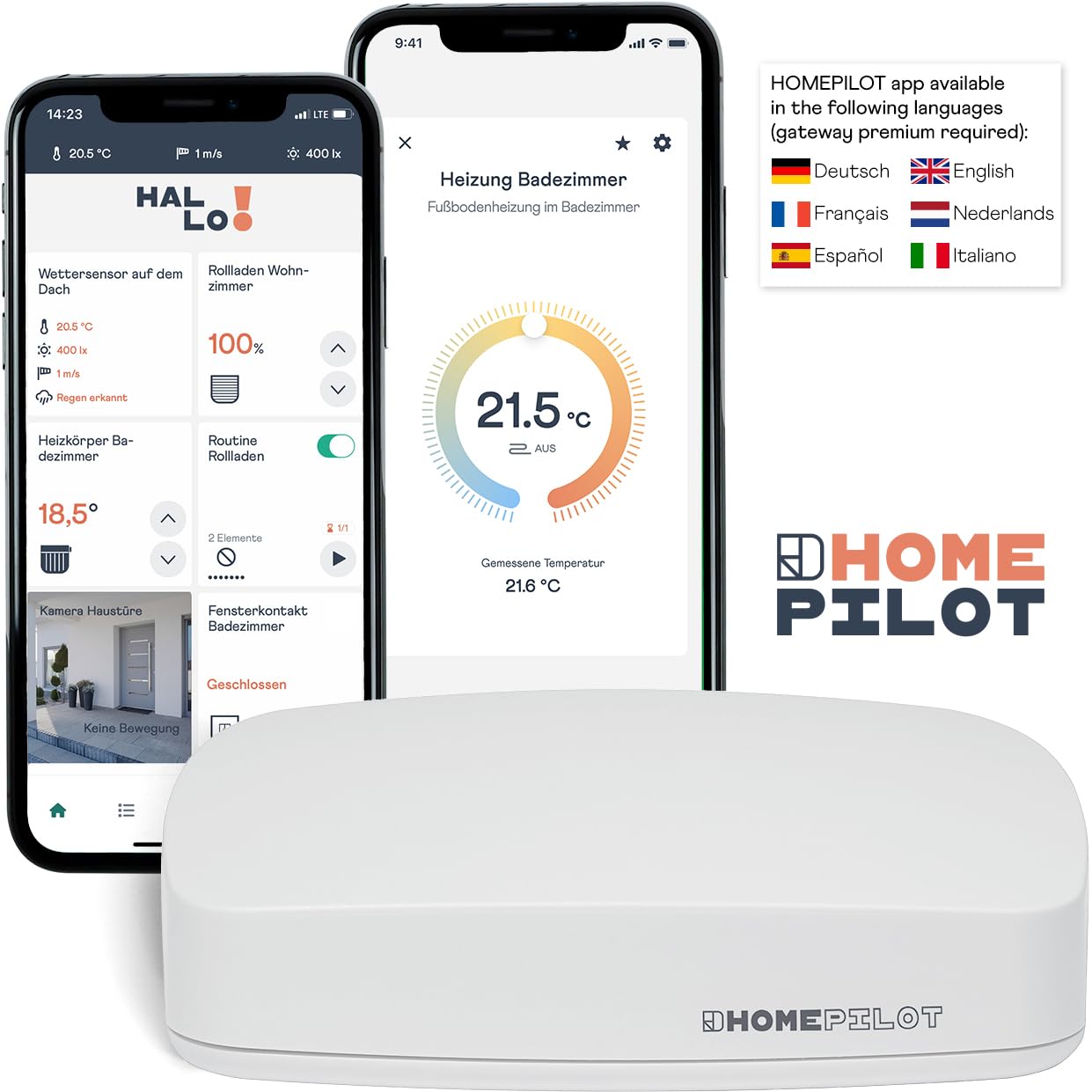 Home Pilot - Valvola termostatica smart per il controllo dei radiatori. Risparmio energetico | Comando vocale | Riscaldamento smart | Controllo tramite app - 13601001