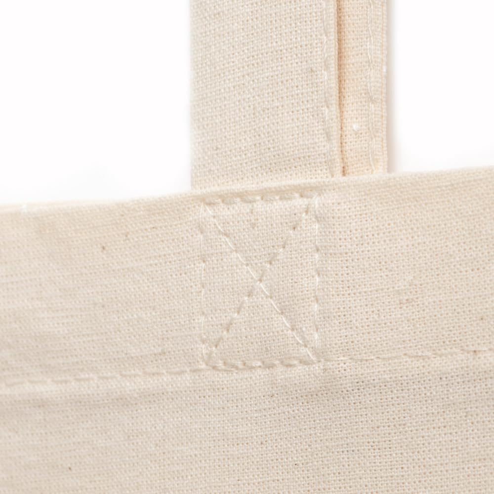 Sac en Coton Naturel 38x42 cm Sac Cabas Réutilisable Courses Sport