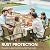 Devoko Patio Dining Set 7 Piece Outdoor Furniture with Rectangular Table and 6 Stackable Chairs Family Conversation Set for Garden Backyard Deck (Brown)