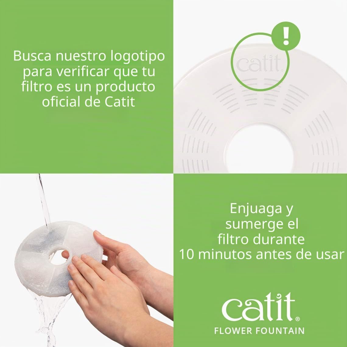 Catit 43742W Bebedero Fuente Flor 3, 3 L