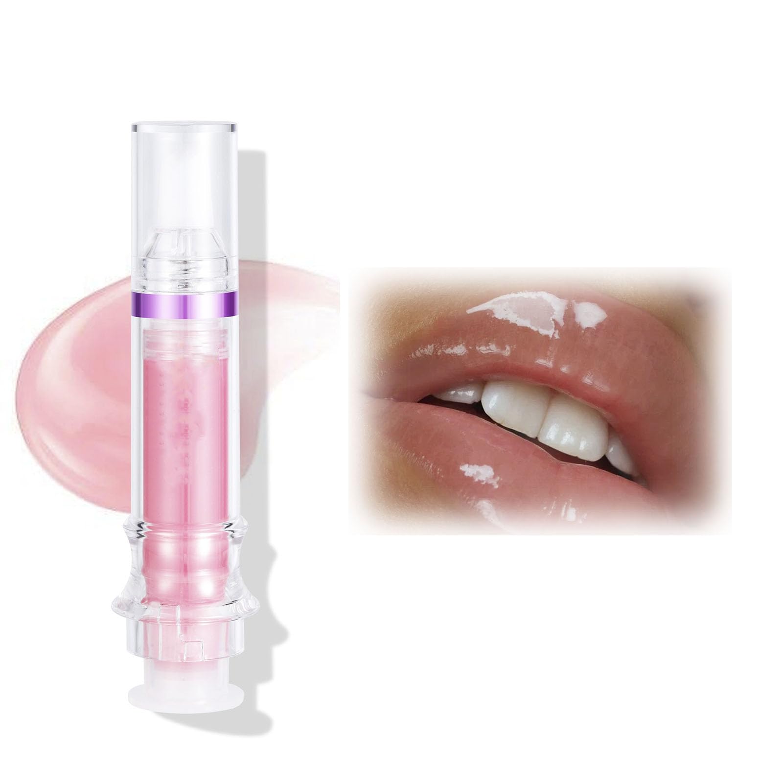 TisTikLip Plumper,Plumping Booster Lip Gloss Glossy Lipstick, Moisturizing Glossy Plumping Lip Gloss,Long Lasting Hydrating Lip Plumper,Lip Plumping Booster Define Your Lips Naturally (#01)