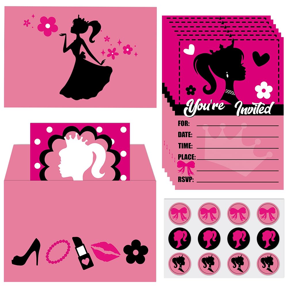 30 Biglietti Invito Compleanno Principessa Barbie - 17,8x12,7 Cm Per Feste Bambini - Foto 14