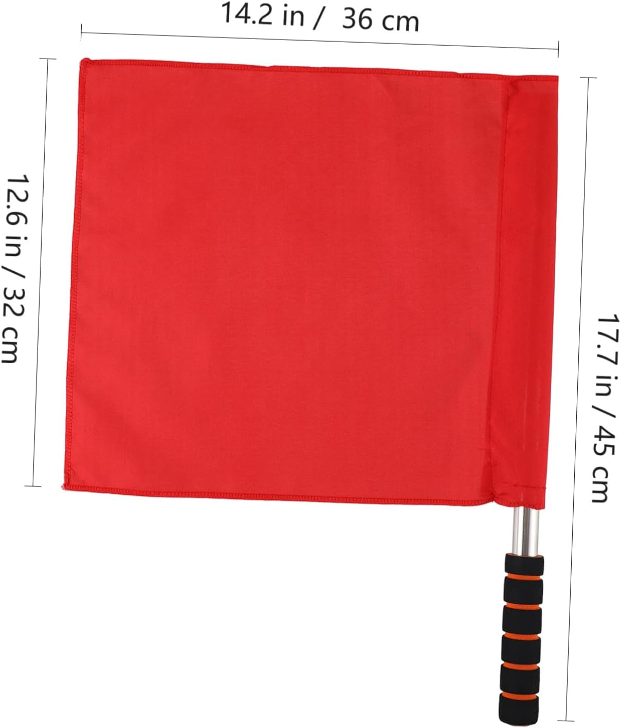 YARNOW 4Pcs Referee Flags with Sponge Handle - Track and Field Flags for Soccer Volleyball Basketball Football Competition, Yellow, Red, Green, White