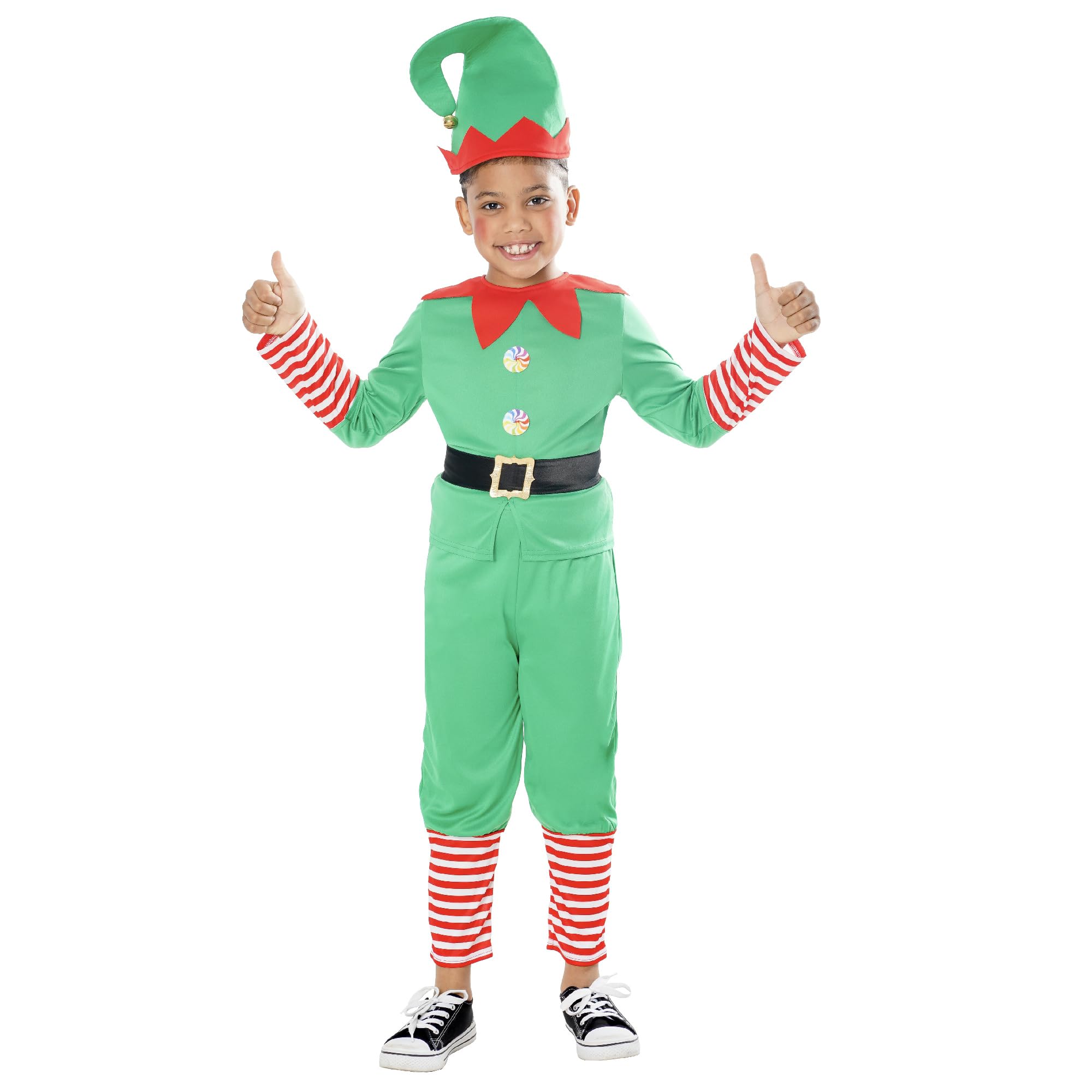 Rubies Officia Child Elf Costume, Kids Christmas Fancy Dress, Size 3-4 Years Halloween, Multicoloured
