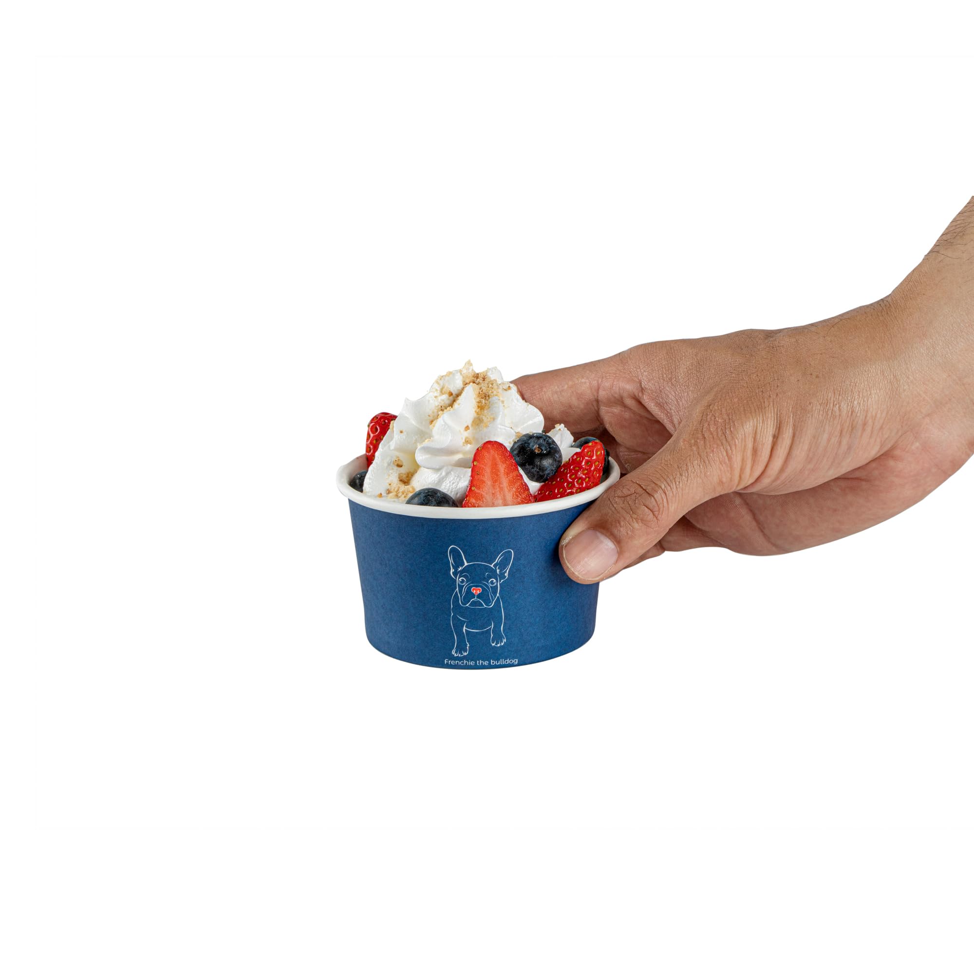 Coppetta - Vasos de postre de 5 onzas, 200 vasos desechables para helado, las tapas se venden por separado, resistentes, cuencos de papel francés FroYo, para alimentos calientes y fríos, perfectos