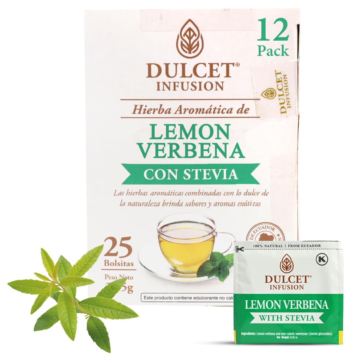 Lemon Verbena Herbal Tea Bags 25 Caffeine Free Tea Bags