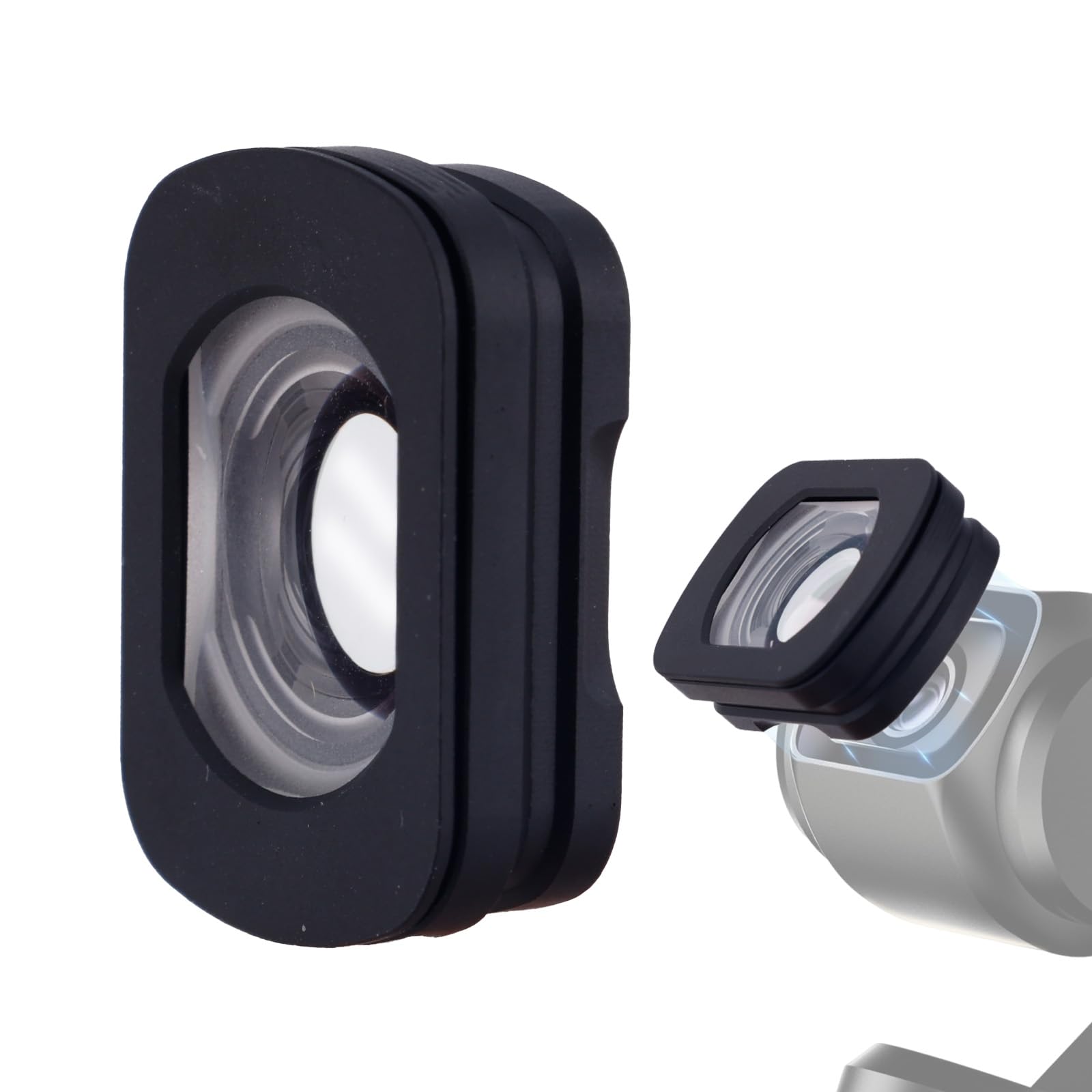 lasuroa Objectif Grand Angle à Fixation Magnétique Compatible avec DJI Osmo Pocket 3, Objectif en Verre Optique HD 112° avec Revêtement Double Face pour Osmo Pocket 3 Accessoires