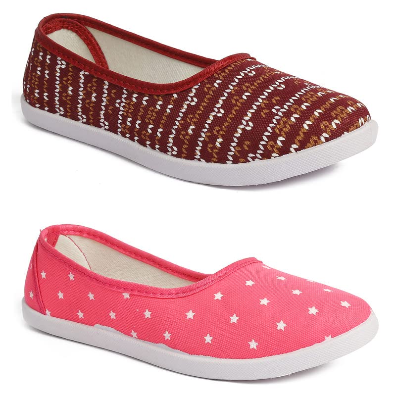 Aedee Women Casual Printed Bellie/Loafer for Women/Casual Jutti for Girls and Woman (B1-805-MHRN-806-PINK_6) (B0BKSY4X26) Amazon Price History, Amazon Price Tracker