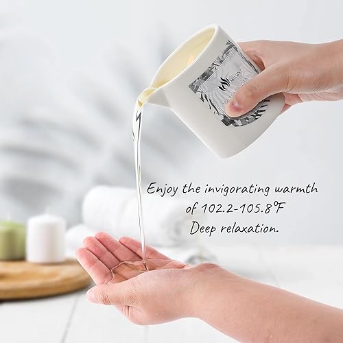 Miniatura 3 de MELONY Vela de masaje de 8.1 onzas, hidratante de lujo, relajante, aceite esencial, vela de masaje corporal para spa en casa (coco)