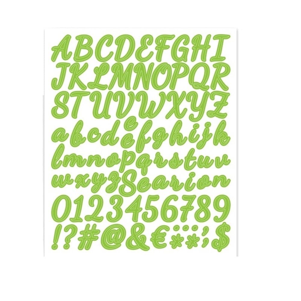 10 Sheets Large Self-Adhesive Stickers - Letters & Numbers for Crafts(Color3)