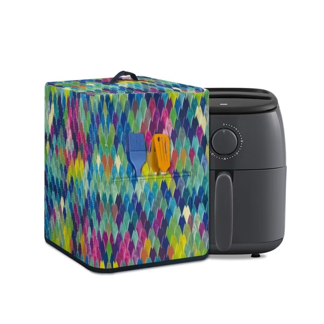 GOSTONG Air Fryer Dust Cover 5-6 QT Mermaid Scales Toaster Oven Cover with Handle Pocket Rice Cooker Covers