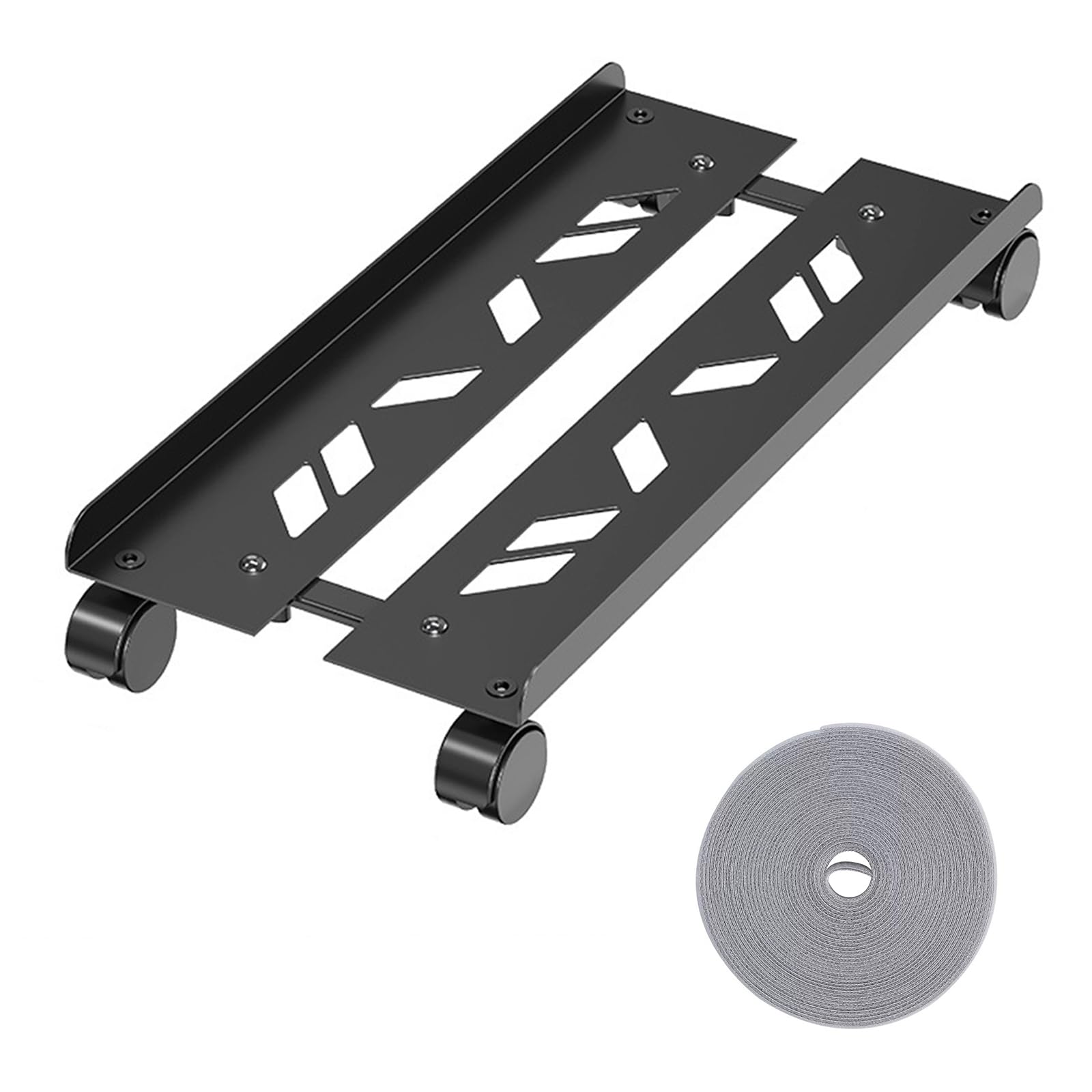 Carrello Porta CPU Con Ruote - Supporto Regolabile Per Computer Con Gestione Cavi, Fino A 150lb - Foto 11