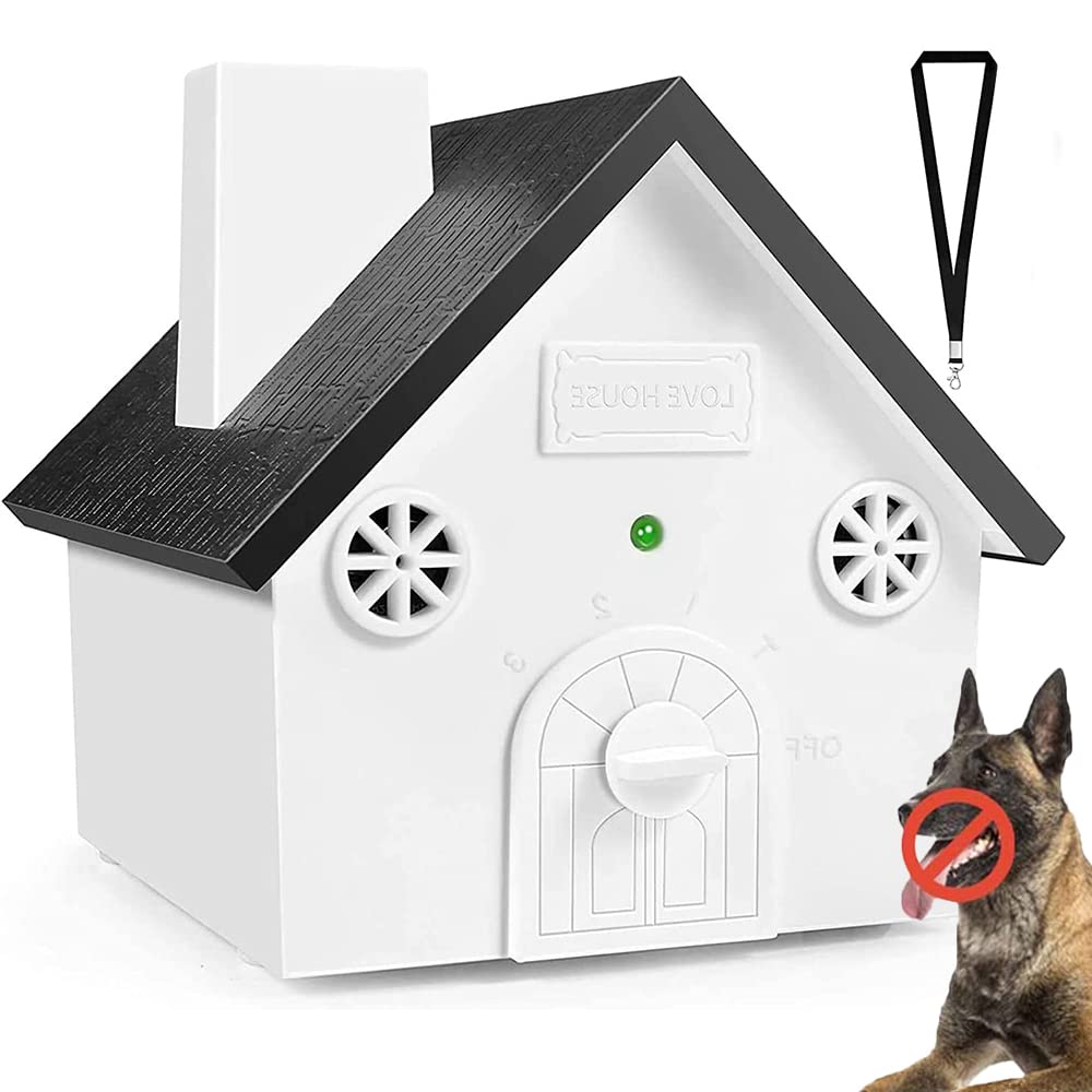 MasrooAnti Barking Device, 2 in 1 Ultrasonic Dog Barking Control Devices & Dog Training Tool, Outdoor Waterproof Bark Box with 3 Levels & 50 Ft Range, Dog Barking Deterrent Safe for Human & Dog