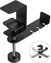 OMOTON Headphone Hanger - 360 Degree Rotation Universal Aluminum Headphone Adjustable Headset Stand Clamp Mount Desk Hook Holder Fits All Headphone Sizes - coolthings.us