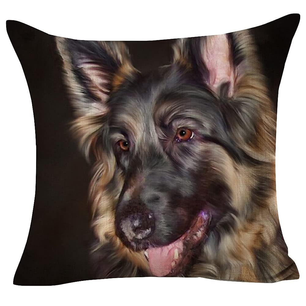 The Beach Stop German Shepherd Decorative Alsatian Dog Scatter Cushion Cover | Home Decor Inspo | Gift Idea For Dog Lovers | 45X45cm 18X18” |