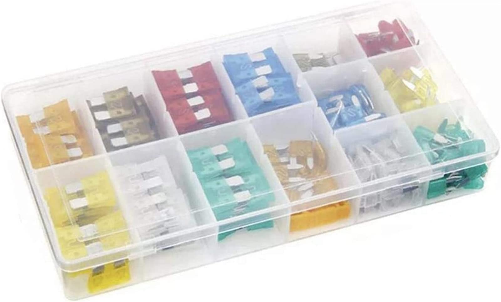 Assortimento di fusibili a lama mini standard da 220 pezzi ATM Auto Car Truck Kit di fusibili assortiti Supporto di sicurezza a lama