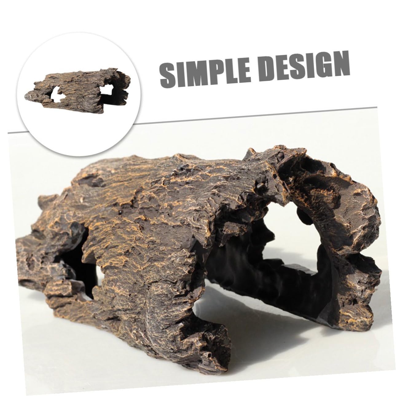 Großer Aquarium Baumstamm aus Resin Realistische Teich deko für Fische Langlebiges Künstliches Wurzelversteck Naturgetreues Aquarium Ornament für Dekorativen Lebensraum