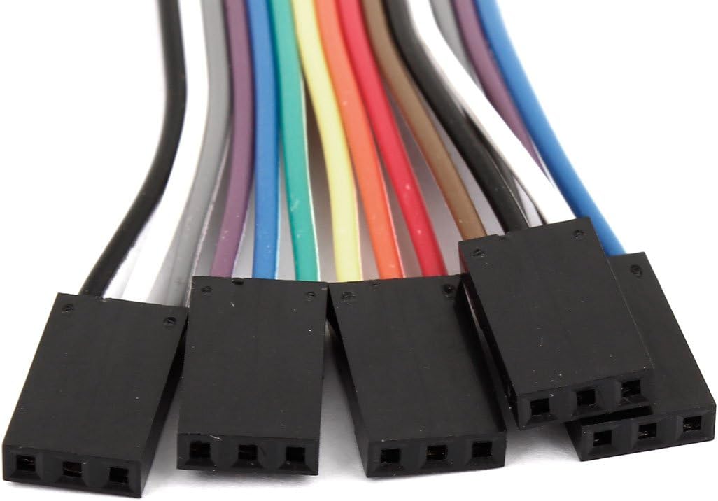 Sourcingmap 10cm 2.54mm 3 Pin Female to Female F/F Jumper Cable Connector 5 Pcs, Multicolor, 3P 5pcs - Image 4