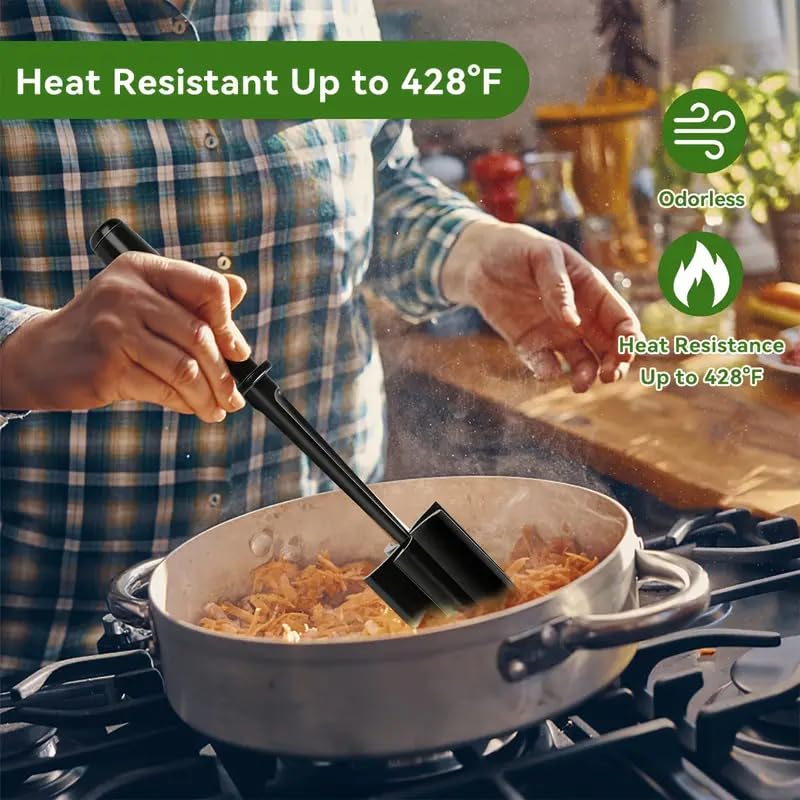 Meat Chopper for Hamburger, Premium Heat Resistant Masher and Smasher for Ground Beef, Gro - image 6
