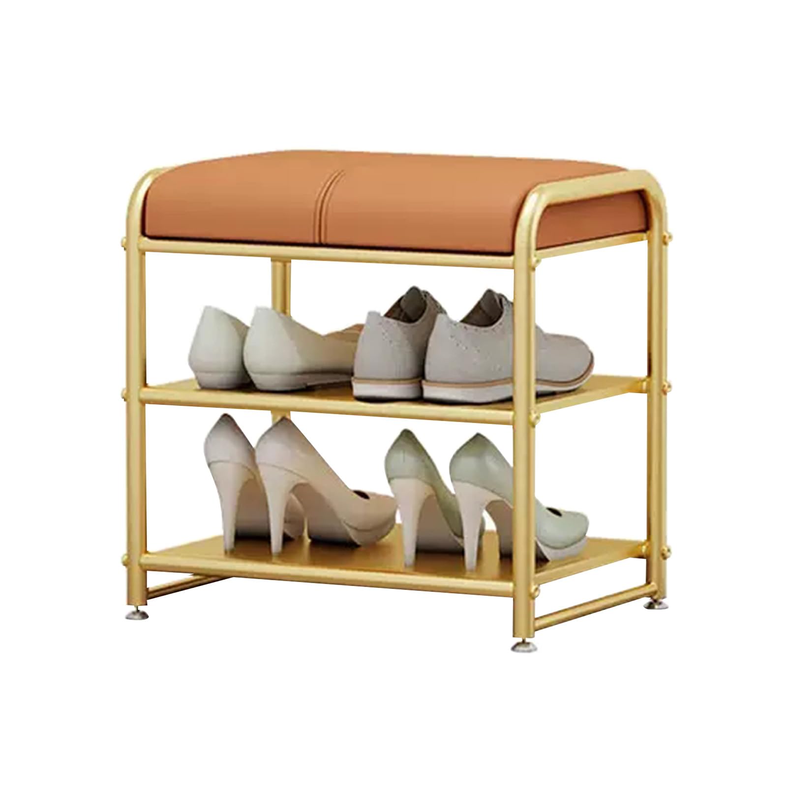 Banc à chaussures meuble de rangement entrée salon à 2 niveaux