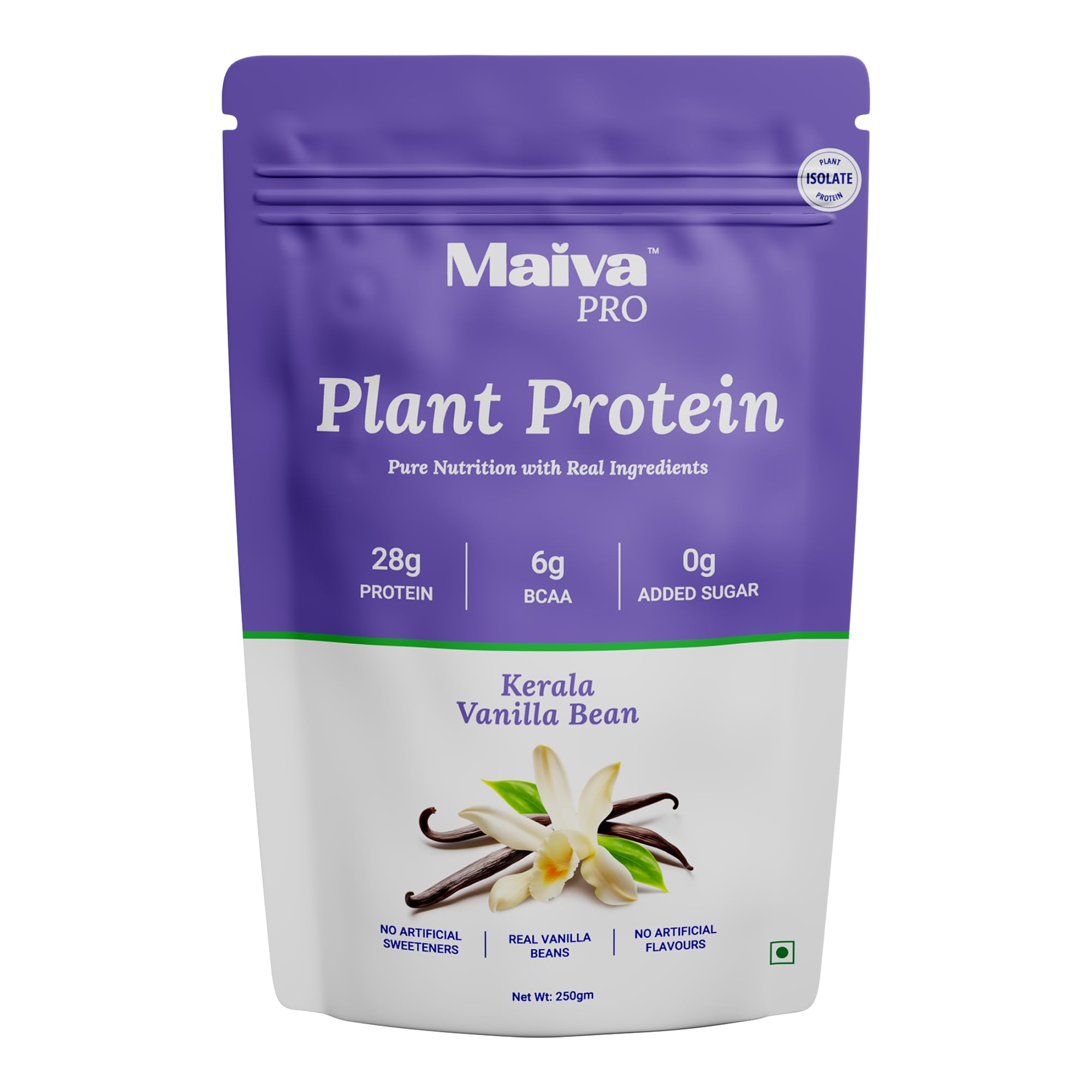 Maiva Pro | Plant Protein Isolate - Kerala Vanilla Bean - 250gm | 28g Protein, 6g BCAA | All Essential Amino Acids | Gut Friendly, Easy to Digest | Real Dates | Vegan, Dairy Free, No Preservatives-image-17