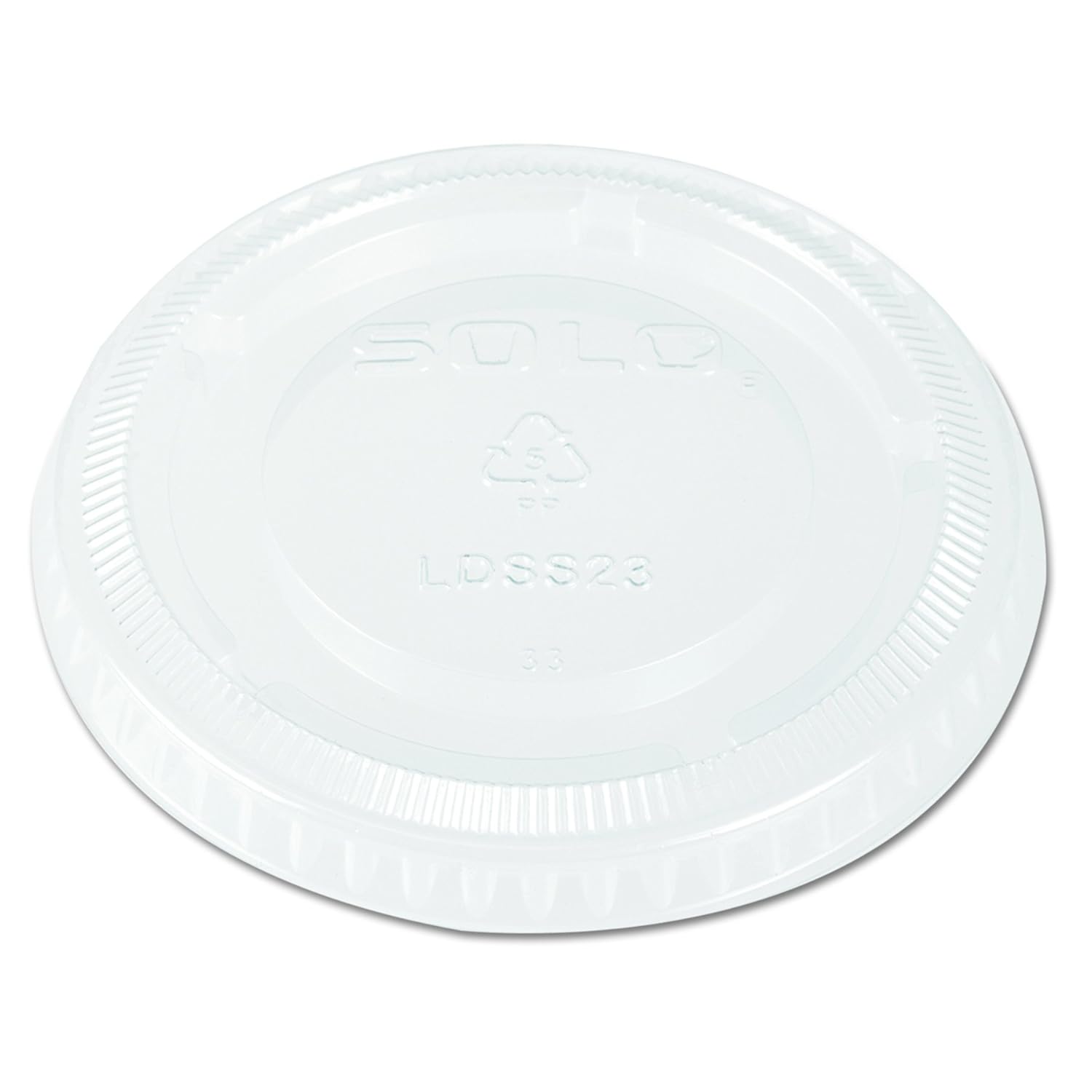 Solo LDSS23-0090 Clear Plastic Sauces, Sides And Sweets Portion Cup Lid - Fits 2.5-3.5 oz (Case of 2500)