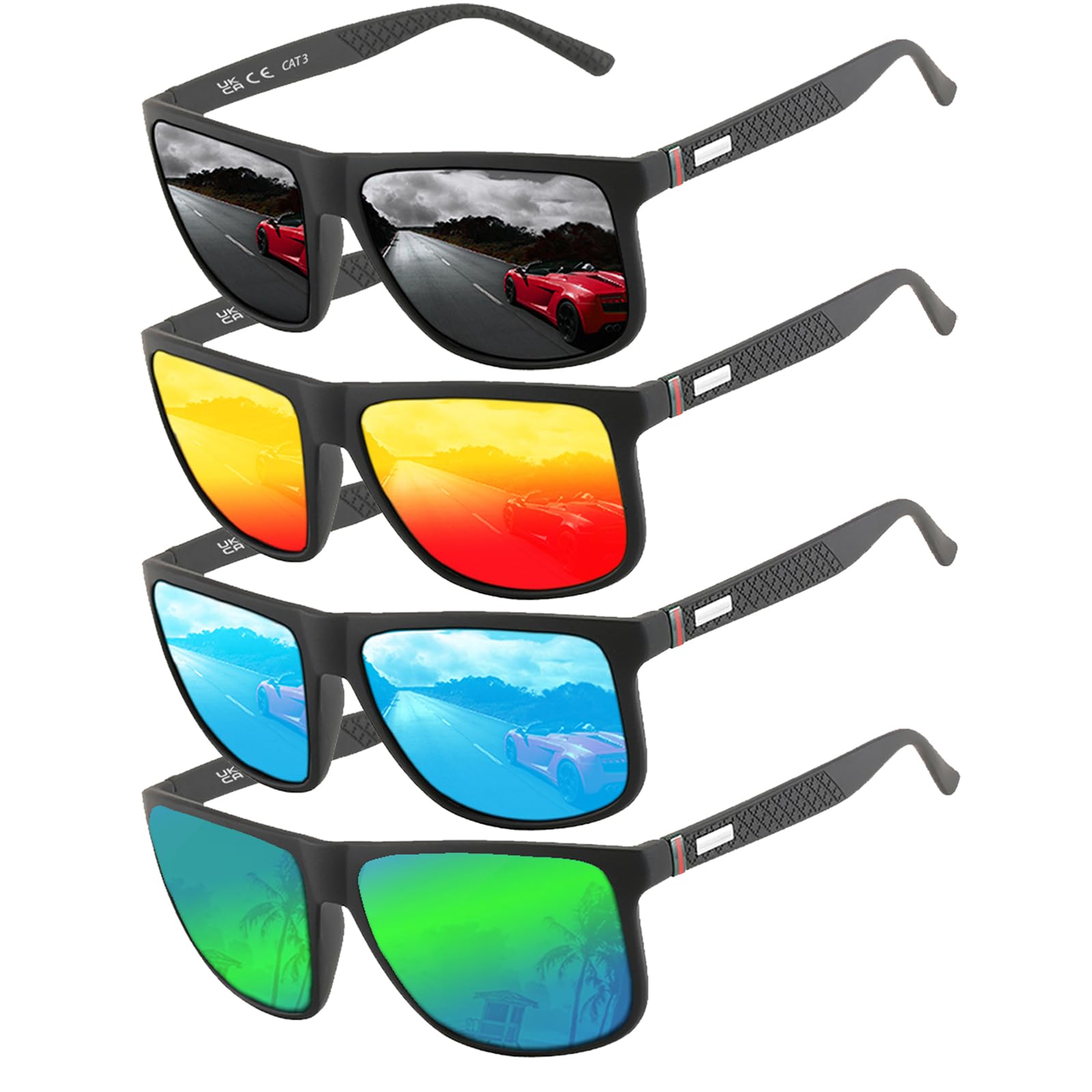 Perfectmiaoxuan Polarized sunglasses for men/women; light frame; HD pilot lenses; Golf/driving/fishing/travel Eyewear Global Recycled Standard Global Recycled Standard Global Recycled Standard