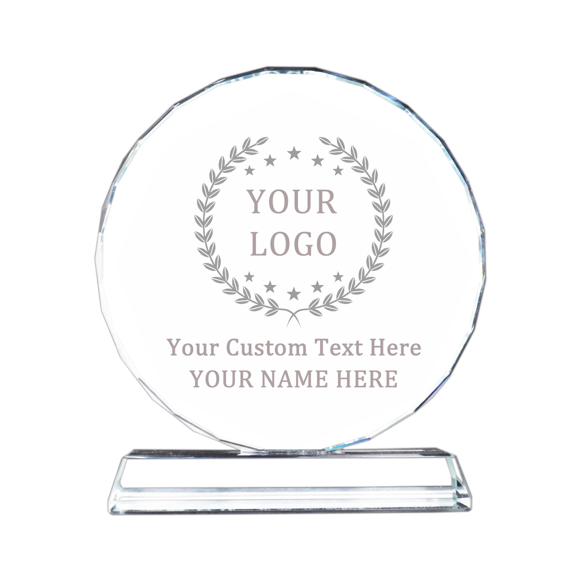 Personalized Crystal Trophy Award, Custom Engraved Crystal Award for Employees, Personalized Logo Text Trophy Award Coworker Gift, Employee Appreciation Gift, Table Desktop Decor