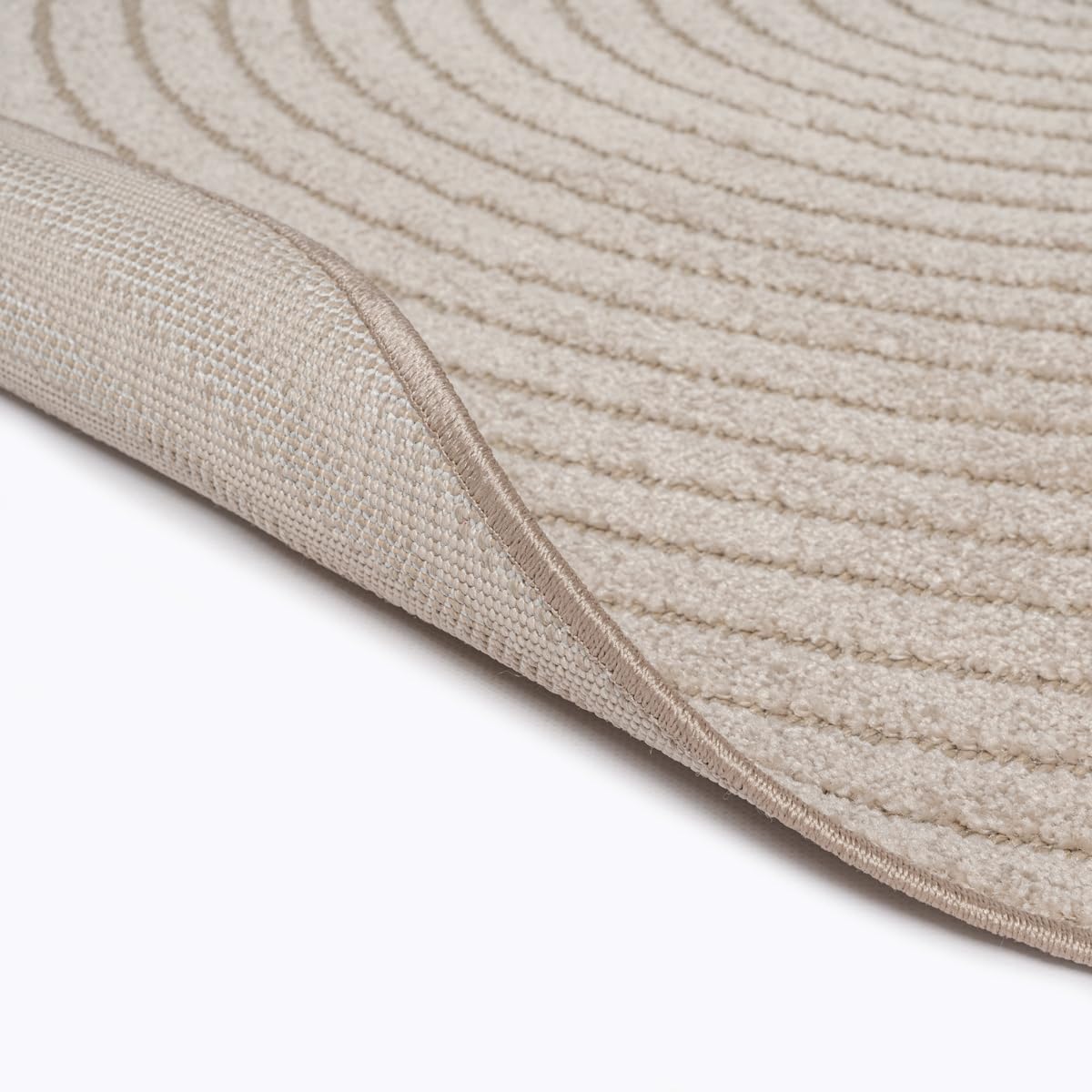 the carpet Santo Plus Outdoor Teppich – Wetterfest & Pflegeleicht, Balkon Teppich, Terrasse & Garten, Flachgewebe Indoor & Outdoor, Modern für Wohnzimmer & Schlafzimmer, Beige, 160 x 230 cm Shape