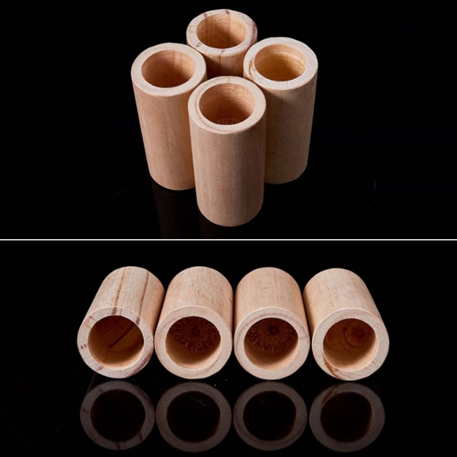 Elevador de Cama 4 Piezas Elevadores de Muebles para Sofá, Armarios Elevadores Mesa y Silla Madera Cilíndrica Natural para Mesa Armario Cama (4.5x10cm)