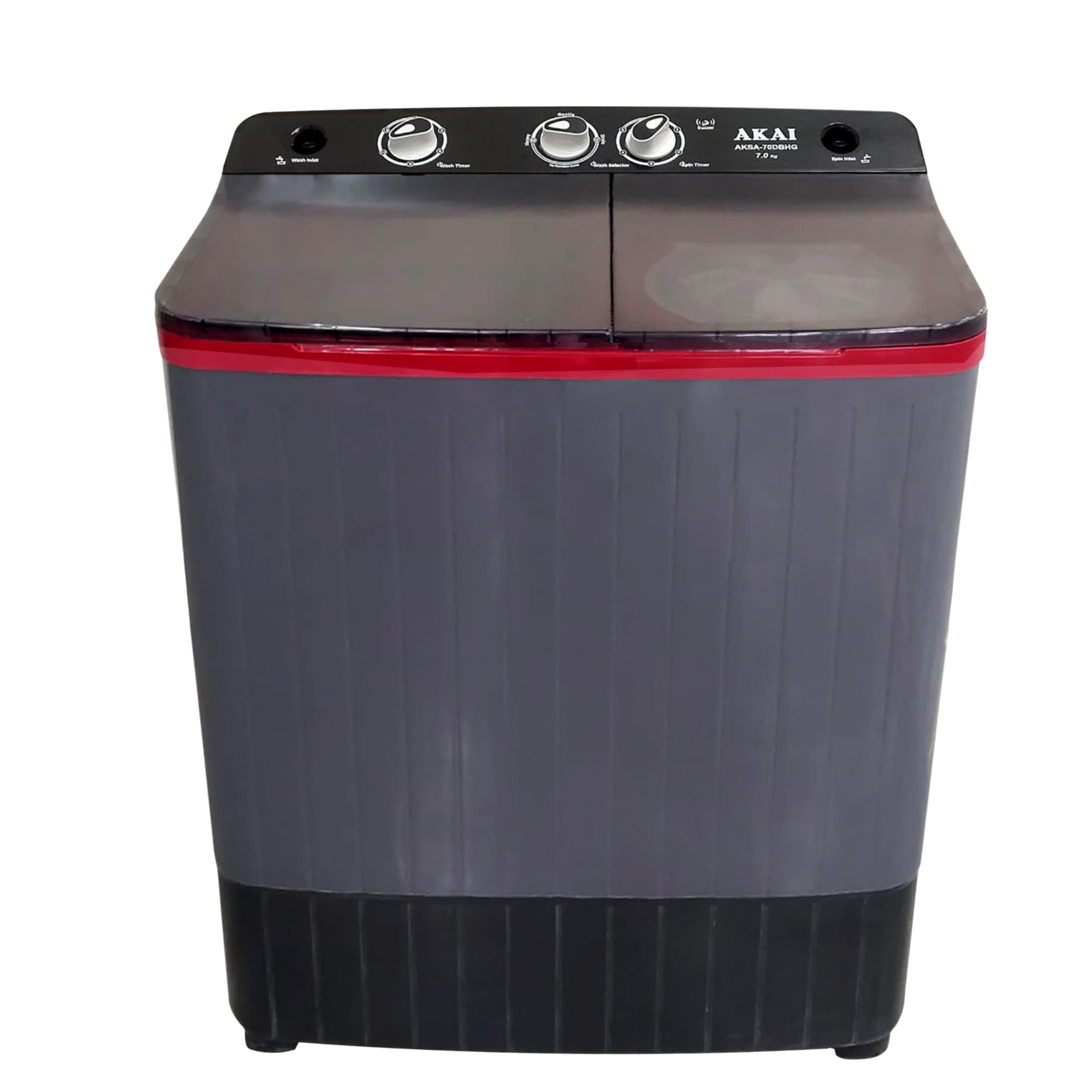 Akai 10.5 Kg, 5 Star, Fully Automatic Top Loading Washing Machine (AKSA-105WGBFG) Grey Black Full glass-image-48