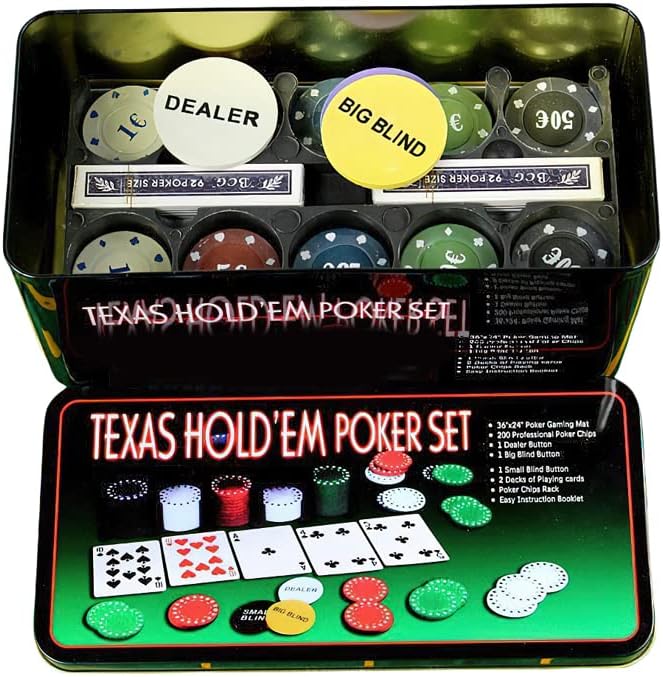 Zosebffej Poker Chip Set with Aluminum Storage Box,200 Pcs