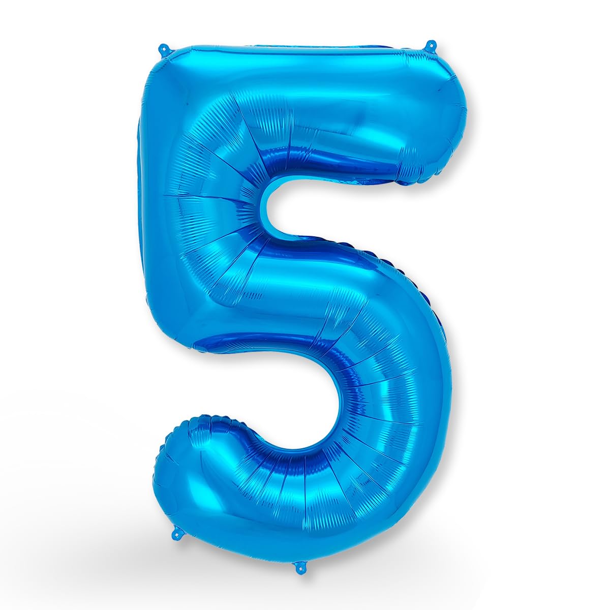 FUNXGO Folien-Ballon 5, Helium-Ballon, Luftballon-Zahl, nachfüllbare Ballonzahl, Party-Deko zum 5. Kinder-Geburtstag, Jubiläum, Hochzeit, blau